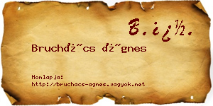 Bruchács Ágnes névjegykártya
