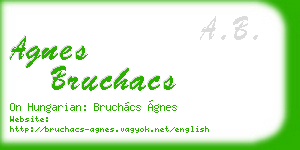 agnes bruchacs business card