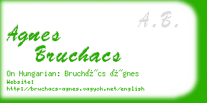 agnes bruchacs business card